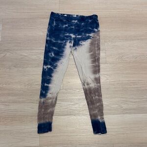 Splendid Blue and Brown Tie-Dye women’s leggings